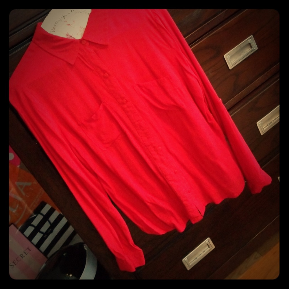 Red dress blouse